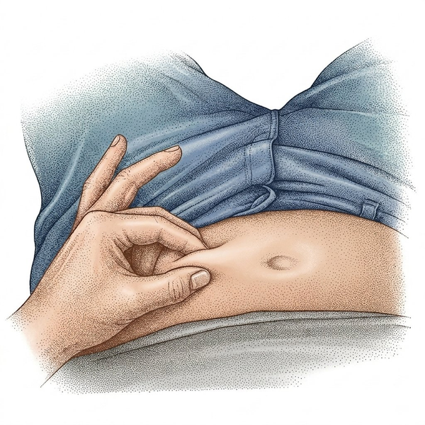 Pinch a Fold of Skin illustration.